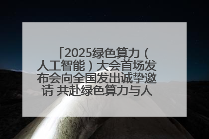 2025绿色算力（人工智能）大会首场发布会向全国发出诚挚邀请 共赴绿色算力与人工智能融合之约