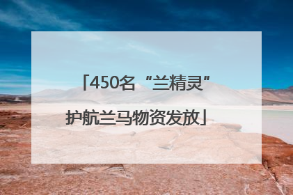 450名“兰精灵”护航兰马物资发放