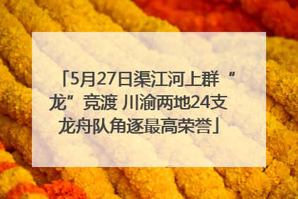5月27日渠江河上群“龙”竞渡 川渝两地24支龙舟队角逐最高荣誉