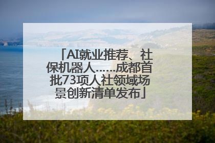 AI就业推荐、社保机器人……成都首批73项人社领域场景创新清单发布